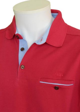 YSER Polo Rouge en coton piqué manche courtes CAP MARINE