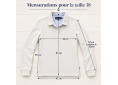 Mensurations pour la taille 38