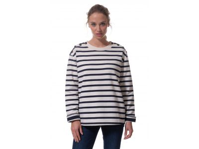 Sweat oversize marin femme en molleton non gratté BUENOSA HUBLOT