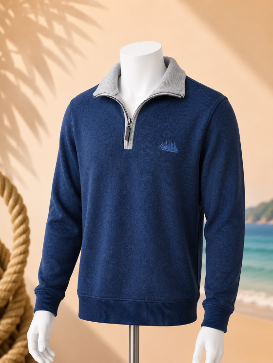 TRIEUX Cap Marine –Jean col gris perle-Col camionneur