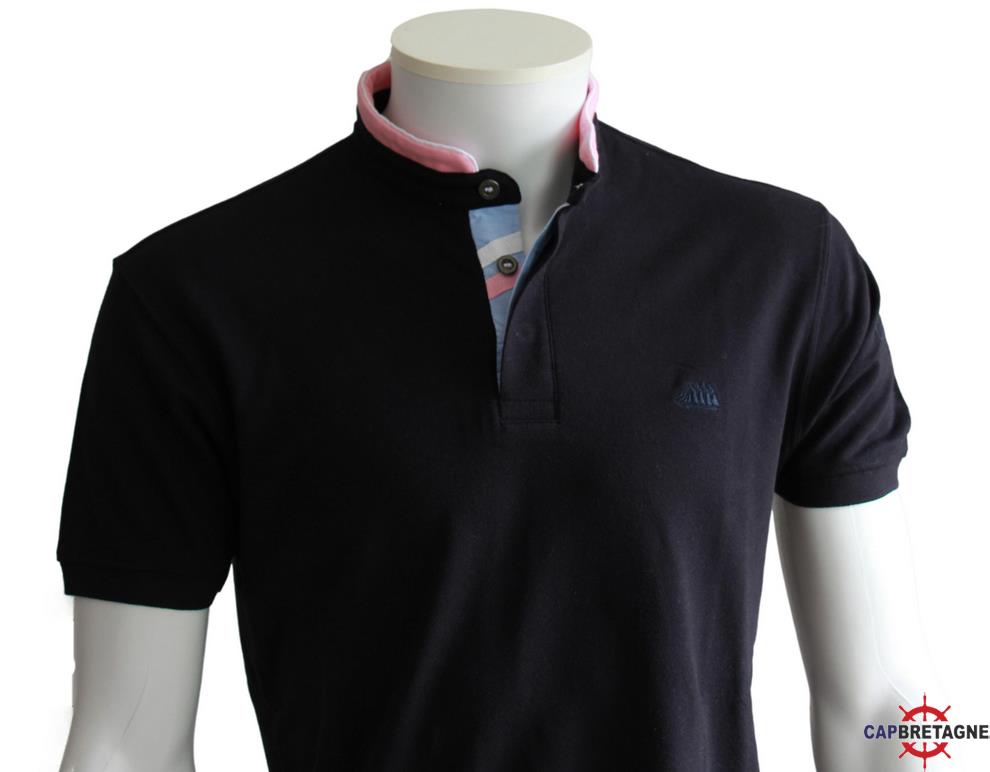Polo homme GUILLEC Cap Marine– Navy– Col officier